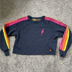 Aviator Nation cropped crew sweatshirt